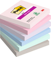 Post it Super Sticky Notes Soulful Colours 76x76mm 90 Sheets (Pack 6) 7100259204